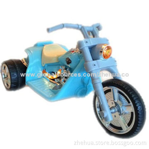 Perfect kids' R/C ride on motorcycle with LED lights and music
